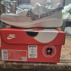 Nike Women's Waffle Debut Sneakers - Black and Cream Leopard Pint